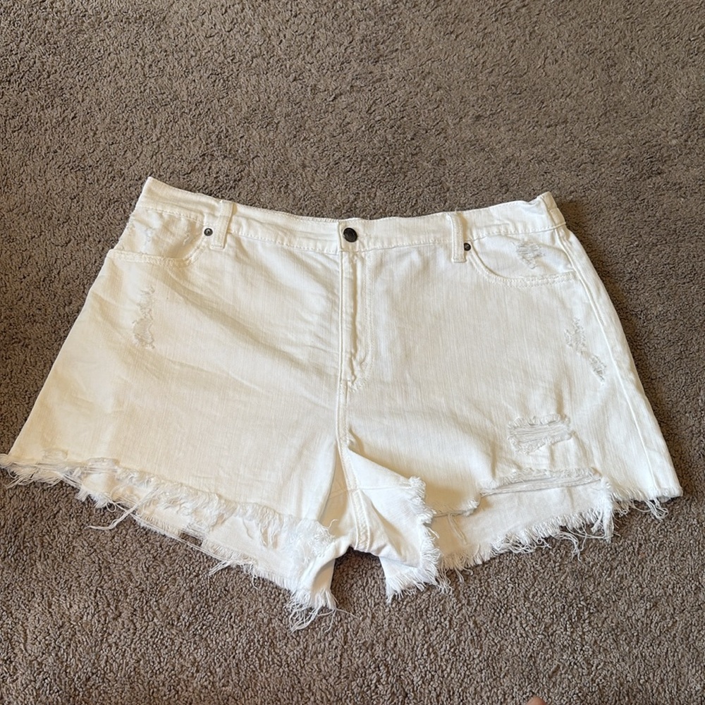 Aerie distressed daydream denim shorts